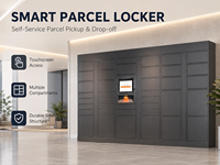 Casier intelligent commercial pour colis avec écran tactile, pour la récupération et le dépôt en libre-service des colis