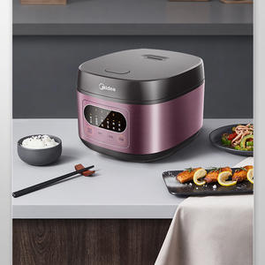 Olla Arrocera Multifuncional Midea de 4L con Recipiente Interior de Cristal Negro y Carcasa Metálica Morada Roland, Temporizador Inteligente - Product Image 2