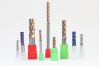 Fraise carrée en carbure monobloc 3/4 dents, revêtement AlTiN, pour usinage CNC de l'acier
