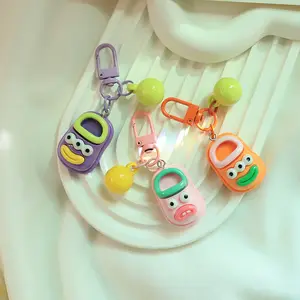 New large mouth key chain pendant cartoon ugly slippers resin diy mobile phone case jewelry wholesale