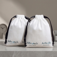 Sachets en tissu sergé écologiques et recyclables avec logo personnalisé imprimé, pour bijoux, bougies, savons, emballage de bijoux, pochette en coton