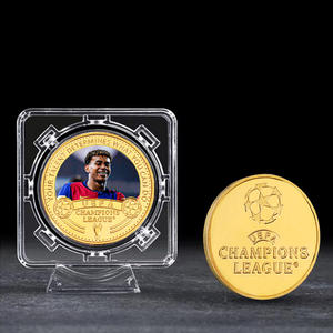 Ballon de football commémoratif pour pièce de monnaie avec gravure en fer électro-plaqué de Mbappe, Bellingham, Haaland, cadeau pour les fêtes - Product Image 3