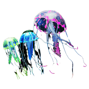 <span class=keywords><strong>Guangzhou</strong></span> Aquarium Landschapsdecoratie Fluorescerende Middelgrote Siliconen Gesimuleerde Kwallen Groothandel Goudvisbak - Product Image 1