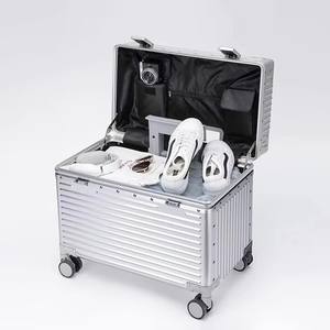 飞行员用20英寸铝制滚动行李箱全铝随身行李大容量旅行箱 - Product Image 3