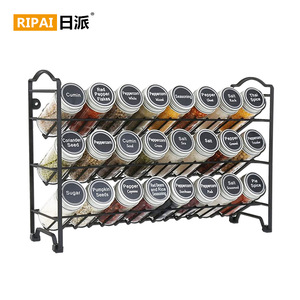 Étagère à épices Ripai à 3 niveaux, organisateur de rangement mural en métal pour cuisine, taille L - Product Image 4