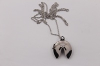 Collier pendentif porte-bonheur en métal 3D, pour un cadeau déjeuner