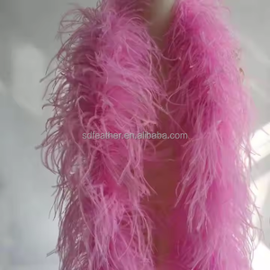 ふわふわ厚手ダチョウフェザーボアスカーフBoa De Plumasパーティーデコレーション衣服アクセサリーウェディングドレスステージパフォーマンス装飾 - Product Image 5