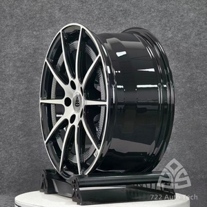 722Auto Finition Noir Brillant Monobloc Forgé 17-19 Deep Lip Hybrid TUV 5x108/5x112/5x114.3 pour <span class=keywords><strong>Volvo</strong></span> <span class=keywords><strong>S60</strong></span> T8 Recharge - Product Image 2