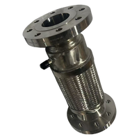 Tuyau métallique industriel pour aspirateur avec bride - Acier inoxydable 304, résistant à la corrosion, connecteur flexible