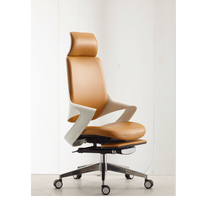 Mobilier de bureau Chaise de direction moderne Boss Chaise de bureau de direction pivotante en cuir PU avec repose-pieds