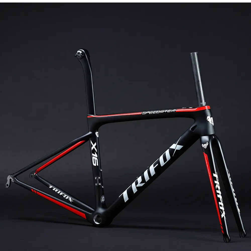 Carbon đường xe đạp khung rim phanh 700C 130 phát hành nhanh chóng Racing road xe đạp frameset 58cm