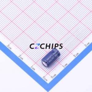 Condensateur électrolytique en aluminium à montage traversant ERM1HM470E11OT, D6.3xL11mm, 47uF, 20%, 50V, 190mA-100kHz - Product Image 2