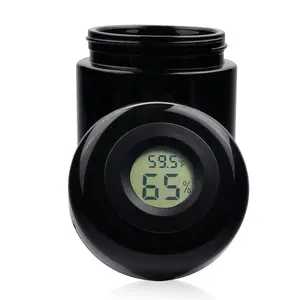 Stylish Custom 250 ML UV Glass Airtight Stash Herb Jars Display Humidity Smell Proof Jar With Lids