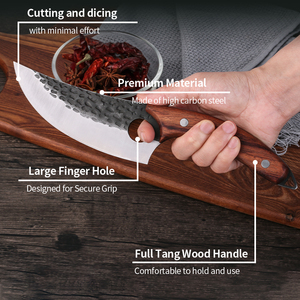 Cuchillo de chef de <span class=keywords><strong>carne</strong></span> Tang Vikingo, Cuchillo de carnicero de hueso forjado a mano con funda <span class=keywords><strong>para</strong></span> cocina, serbio, <span class=keywords><strong>Amazon</strong></span> - Product Image 3