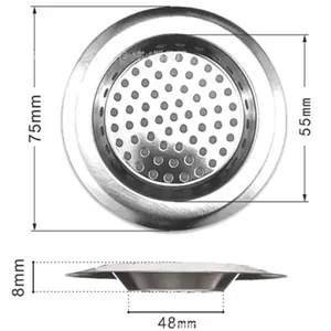 Filtre d'évier en acier inoxydable, pour la cuisine et la salle de bains, séparateur de scories alimentaires, plusieurs modèles disponibles