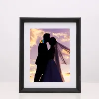 Leather Photo Frame for Wedding and Anniversary, Double