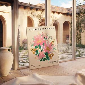 Fleurs de plantes Poster Core, <span class=keywords><strong>chambre</strong></span>, salon et hall d'entrée Peinture avec cadre intérieur en bois de pin. Service OEM/ODM - Product Image 2