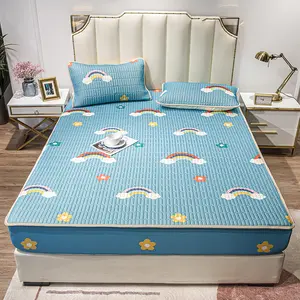 Drap de <span class=keywords><strong>lit</strong></span> ajusté, bon marché, couverture de protection de matelas, tapis de couchage <span class=keywords><strong>d</strong></span>'<span class=keywords><strong>été</strong></span>, 180x200 - Product Image 6