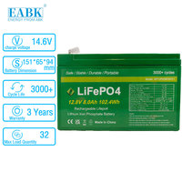 OEM ODM 12V 8Ah LiFePO4 Paket Baterai Isi Ulang Solid State dengan BMS 3000+ Siklus Energi Surya