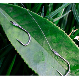 Hameçons de pêche Aohu New Kanto, lot de 10 hameçons doubles avec lignes, hameçons multiples pour la pêche en eau douce, pêche au fond, utilisation en lac - Product Image 3