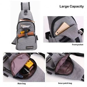 Outdoor Casual Sport <b>Chest</b> Bag New Messenger Fashion <b>Small</b> Men's Sling Crossbody Bag Anti-theft <b>Chest</b> Bag - Product Image 5