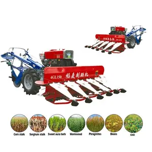 JIYI Mini Harvester Reaper Binder Machine Factory Direct New Model for Wheat Chili Grass Maize Straw for Home Use