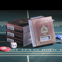 Cartes de poker avant et arrière de jeu de société avec logo imprimé personnalisé en usine en vrac cartes à jouer Texas quatre couleurs