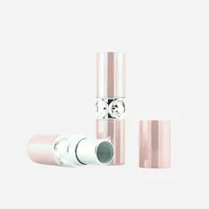 Round Matte Pink Lip Balm Lipstick Tubes Container For Makeup Tubes Printing Lipstick Tube For Cosmetic Packaging