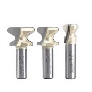 Fraise à queue YUFU R18/R30/R50 en acier rapide, revêtement TiCN, pour portes en bois et armoires, courbure en arc, queue de 1/2 pouce, fraises de défonceuse intégrées - Product Image 2
