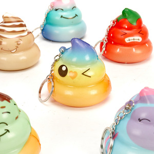 ของเล่นบีบลดความเครียดรูปอึน่ารัก ขายส่ง ของเล่นบีบ PU โฟม คืนรูปช้า พวงกุญแจบีบแก้เครียด - Product Image 2