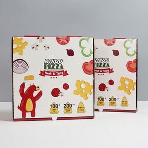 Hot Sale Offset Printed Customizable Logo Corrugated <b>Pizza</b> <b>Box</b> 6 7 8 9 10 12 Inches Food Grade <b>Pizza</b> <b>Box</b> Eco Paper <b>Box</b> for Food - Product Image 1