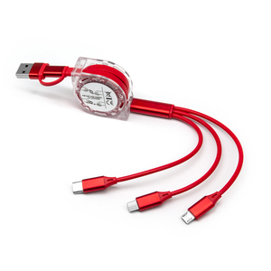 Venta al por mayor de fábrica de alta calidad Multi <span class=keywords><strong>usb</strong></span> <span class=keywords><strong>Cable</strong></span> 3 en 1 <span class=keywords><strong>Cable</strong></span> de <span class=keywords><strong>carga</strong></span> retráctil <span class=keywords><strong>Carga</strong></span> rápida 5 en 1 <span class=keywords><strong>Cable</strong></span> retráctil - Product Image 6
