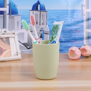 Juego de vasos para cepillos de dientes de color sólido, vaso redondo antideslizante para enjuague bucal, para uso en el baño - Product Image 3