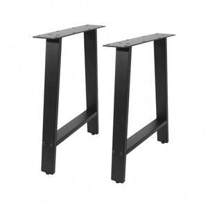 Removable Black Forged Cast Iron A-Type <b>Table</b> <b>Legs</b> for Outdoor & Living Room Use DIY Metal Furniture <b>Legs</b> - Product Image 1