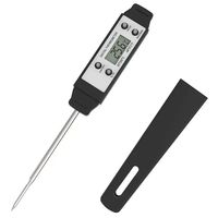 Timer Dapur Digital KH-9C dengan Termometer Daging, Layar Bercahaya, Magnet, Alarm Suhu Tinggi, dan Peringkat IP43