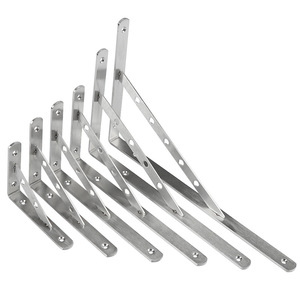 Soporte Triangular de Acero Inoxidable Kovalev, Soporte de Pared para Estante de Almacenamiento, Diseño Moderno y Simple - Product Image 4