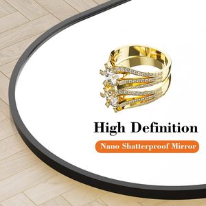 Espejo Arqueado de Cuerpo Entero 64x21 con Marco de Aluminio, Sin Iluminación, de Pie, para Dormitorio, Vestidor, Maquillaje, Ejercicio, Moderno y Sencillo - Product Image 5