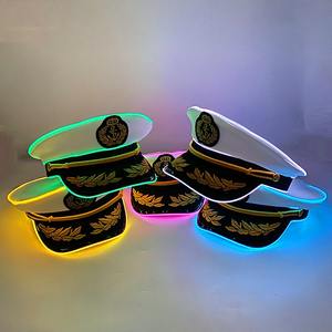 Cappello da capitano della marina a LED luminoso per uomo e donna-berretto in Costume da marinaio colorato per feste notturne - Product Image 1