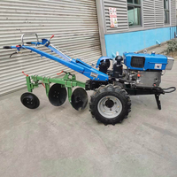 Traktor diesel Mini 8hp 10hp 15hp 18hp 22hp 2 roda traktor berjalan dengan pembelian dan penyuling putar dengan tempat duduk