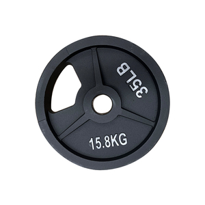 Discos de Pesas de Hierro Fundido para Levantamiento de Pesas en Casa, Culturismo, Levantamiento de Potencia, Pintura Negra, Agarre de Hierro para Gimnasio - Product Image 5