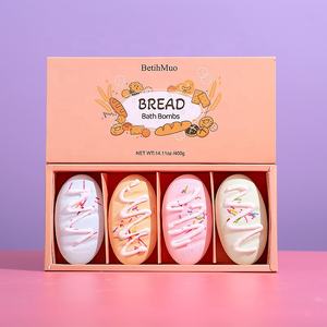 Bombes <span class=keywords><strong>de</strong></span> bain écologiques en forme <span class=keywords><strong>de</strong></span> <span class=keywords><strong>pain</strong></span>, effervescentes, parfumées, lot <span class=keywords><strong>de</strong></span> 4, coffret cadeau pour la relaxation corporelle - Product Image 2