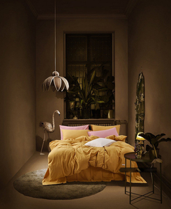 Bộ Chăn Ga Gối Đệm Bằng Cotton Màu Trơn, Bộ Chăn Lông Vịt 4 Món, Màu Hồng, Nâu, 100% Cotton - Product Image 5