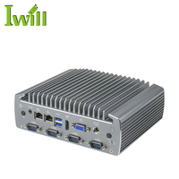 IBOX-601 Pc Murah 3855U atau Core I5 I7 Casing Logam Alumunium 1 * DDR4 2 * USB3.0 2lan Mendukung Linux Os