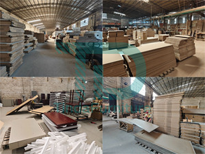 MFC가있는 현대 경영진 사무실 책상 테이블 나무 2 4 6 8 직원 근무 감독 관리자 직원 모듈 식 파티션 - Product Image 3