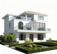 Maison modulaire préfabriquée en acier à faible coût et installation rapide pour villa moderne à usage domestique, avec solutions de chambre et d'appartement