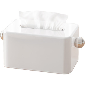 Caja de pañuelos multiusos de plástico minimalista de gran capacidad para mesas de comedor y de café, organización diaria para la sala de estar - Product Image 5