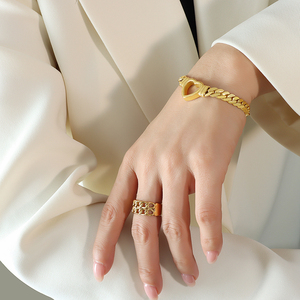 High Quality Heart Woven Chain Bracelet <strong>Stainless</strong> <strong>Steel</strong> Friendship Bracelet <strong>Jewelry</strong> - Product Image 4