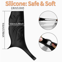 Anneau vibrant pour pénis en silicone liquide, anneau pénien pour retarder l'éjaculation, doux, sûr pour le corps, facile à nettoyer, réutilisable pour hommes, jouet sexuel pour adultes