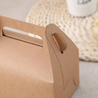 Offre Spéciale Blanc Noir Rose Kraft Logo Personnalisé Pâtisserie Boîte Portable Avec poignée Gâteau Emballage Boîte De Papier