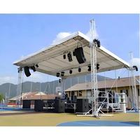 Structure de toit de scène en aluminium modulaire pour événements, éclairage, connexion par boulons à embout personnalisée pour concerts, festivals, affichages extérieurs